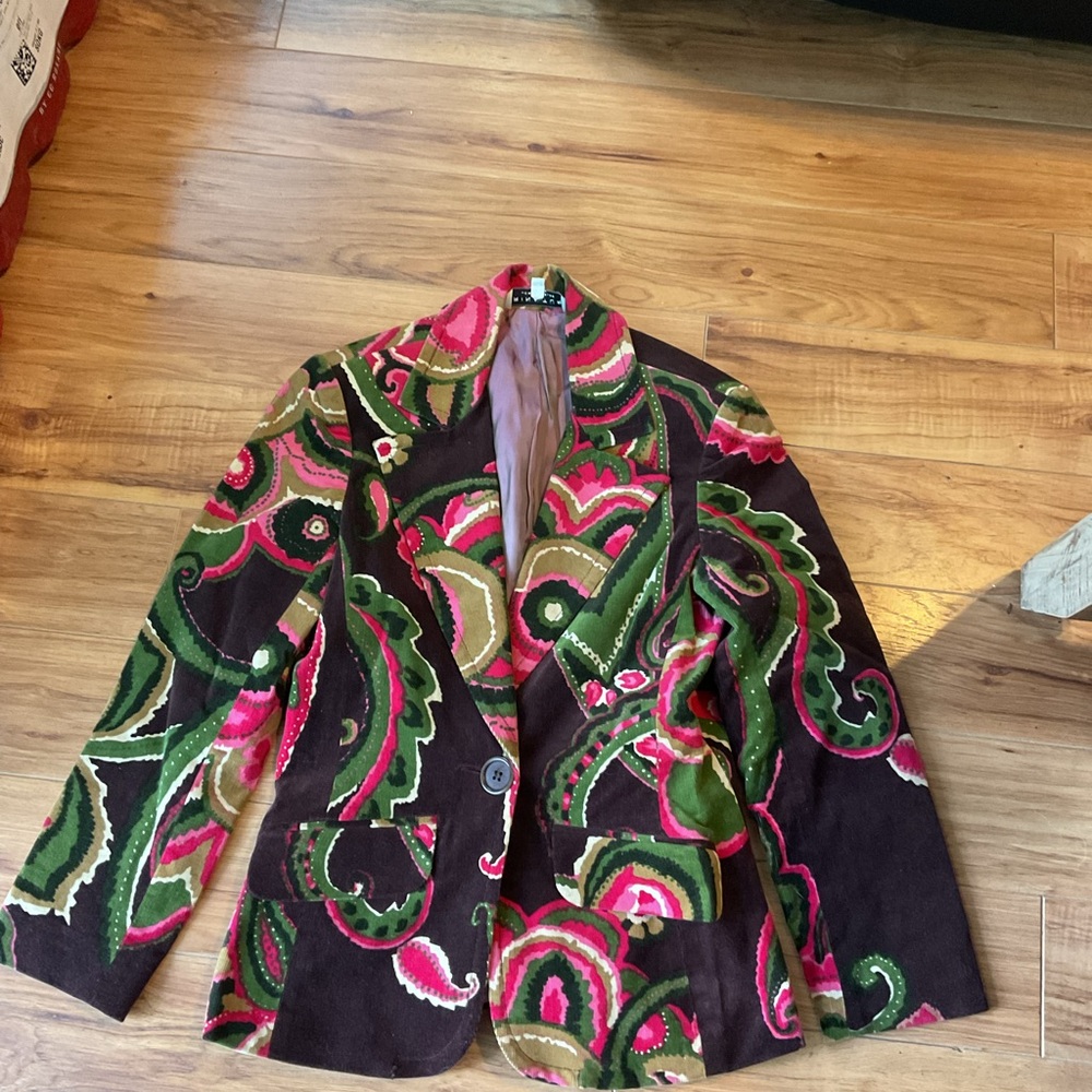 Bold Velvet Trina Turk Multicolor Paisley Blazer